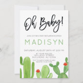 Succulent Cactus Fiesta Baby Shower Einladung (Vorderseite)