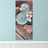Succulent Cactus Floral Leinwanddruck (Insitu (Holzboden))