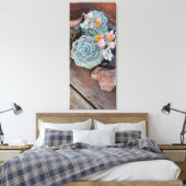 Succulent Cactus Floral Leinwanddruck (Insitu (Schlafzimmer))