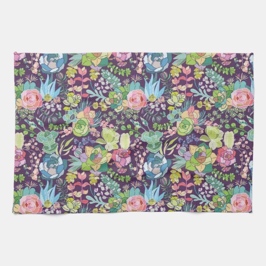 Succulent Cactus Gartenküche Handtücher (Horizontal)