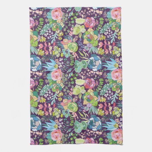 Succulent Cactus Gartenküche Handtücher (Vertikal)