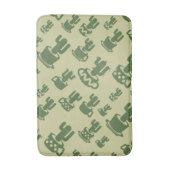 Succulent cactus silhouette in cups and pots badematte (Vorderseite Vertikal)