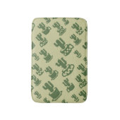 Succulent cactus silhouette in cups and pots badematte (Vorderseite Vertikal)