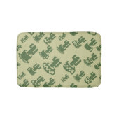 Succulent cactus silhouette in cups and pots badematte (Vorderseite)