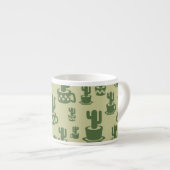 Succulent cactus silhouette in cups and pots espressotasse (Vorderseite Rechts)
