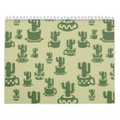 Succulent cactus silhouette in cups and pots  kalender (Titelbild)