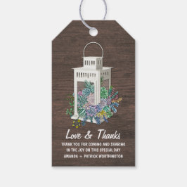 Succulent Country Rustic Lantern Wedding Vielen Da Geschenkanhänger