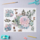 Succulent Element toadstool Decopage Papier. Seidenpapier (Basteln)
