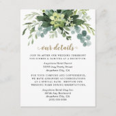 Succulent Eucalyptus Elegant Boho Greenerity Weddi Begleitkarte (Vorderseite)