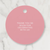 Succulent floral Heart Wedding Vielen Dank Geschenkanhänger (Rückseite)