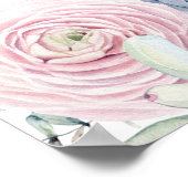 Succulent floral Wedding Brautparty Foto Prop Poster (Ecke)