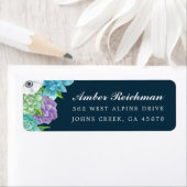 Succulent Florals Rücksendeadressen-Aufkleber | Ma (Insitu)