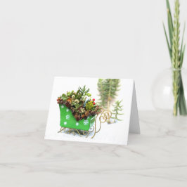 Succulent gefüllte feiertagskarte