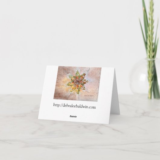 Succulent gefüllte feiertagskarte (Rückseite)