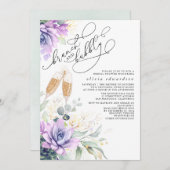 Succulent Greenerity Brunch und Bubbly Brautparty Einladung (Vorne/Hinten)