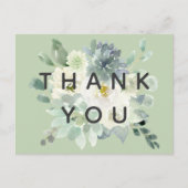 Succulent Greenerity Vielen Dank Postkarte (Vorderseite)