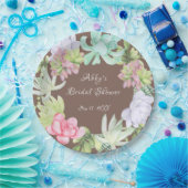 Succulent Greenerity Wreath Brautparty Pappteller (Party)