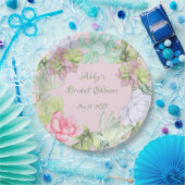 Succulent Greenerity Wreath Brautparty Pappteller (Party)