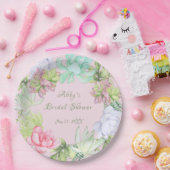 Succulent Greenerity Wreath Brautparty Pappteller (Party)