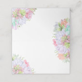 Succulent Greenerity Wreath Brautparty Platzkarte (Außenseite Aufgefaltet)