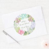 Succulent Greenerity Wreath Brautparty Runder Aufkleber (Umschlag)