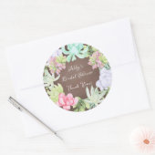 Succulent Greenerity Wreath Brautparty Runder Aufkleber (Umschlag)