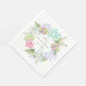 Succulent Greenerity Wreath Brautparty Serviette (Ecke)