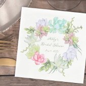 Succulent Greenerity Wreath Brautparty Serviette