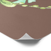 Succulent Greenerity Wreath Brautparty Willkommen Poster (Ecke)