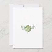 Succulent Greenery Bridal Dusche Einladungen (Rückseite)
