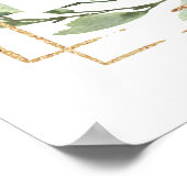 Succulent Greenery Folaige Gold, nicht gestopft Poster (Ecke)