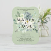 Succulent Greenery Probe Dinner Einladung (Stehend Vorderseite)