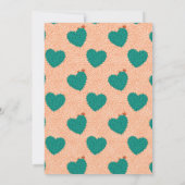 Succulent Heart Fiesta Babydusche Einladung (Rückseite)