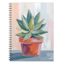 Succulent Houseplant Watercolor Botanical Notizblock