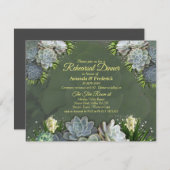 Succulent Hues of Pale Blues Probe Dinner Einladung (Vorne/Hinten)