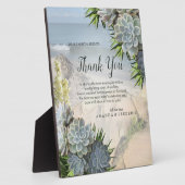 Succulent Hues Pale Blues & Green Vielen Dank Fotoplatte (Seite)