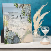 Succulent Hues Pale Blues & Green Vielen Dank Fotoplatte (Seite)