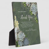 Succulent Hues Pale Blues & Green Vielen Dank Fotoplatte (Seite)