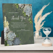 Succulent Hues Pale Blues & Green Vielen Dank Fotoplatte (Seite)