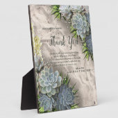 Succulent Hues Pale Blues & Green Vielen Dank Fotoplatte (Seite)