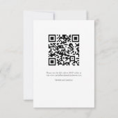 Succulent Hybrid Wedding RSVP Card with QR Code Einladung (Rückseite)