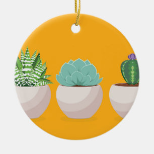 Succulent in einem Topf Keramik Ornament