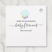 Succulent Llama Heaven Watch Me Grow Baby Dusche Geschenkanhänger (Rückseite)