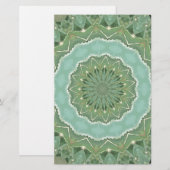 Succulent Mandala Briefpapier (Vorne/Hinten)
