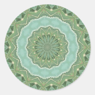Succulent Mandala Runder Aufkleber