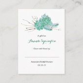 Succulent No Wrap Brautparty Request Tag 3961 Begleitkarte (Rückseite)