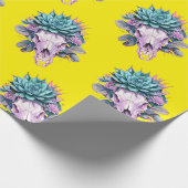 Succulent Pastel Decay Yellow Geschenkpapier (Ecke)