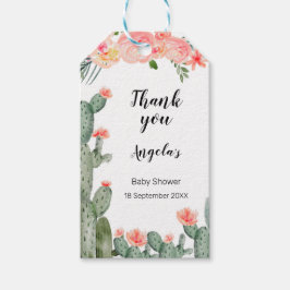 Succulent Peach Modern Vielen Dank Tag. Geschenkanhänger