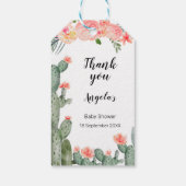 Succulent Peach Modern Vielen Dank Tag. Geschenkanhänger (Rückseite)