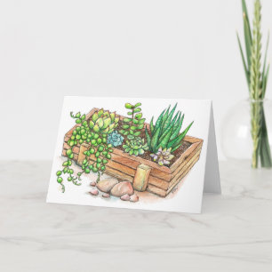 Succulent Planter Box Karte